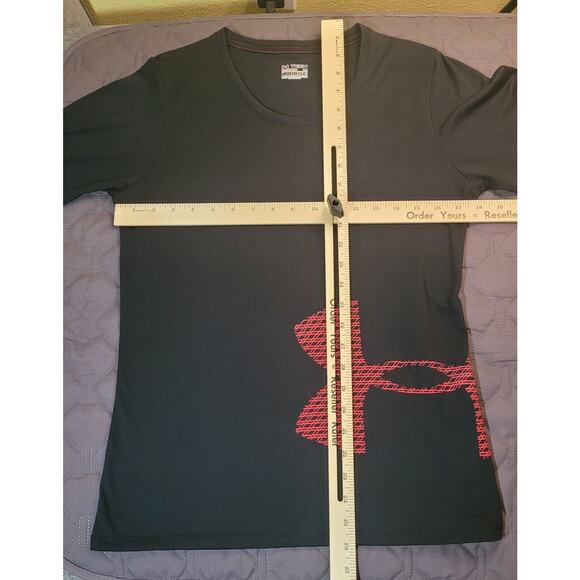 Under Armour Women’s Tech Long Sleeve Tee – Black & Red Logo, Size S EUC - Picture 8 of 10